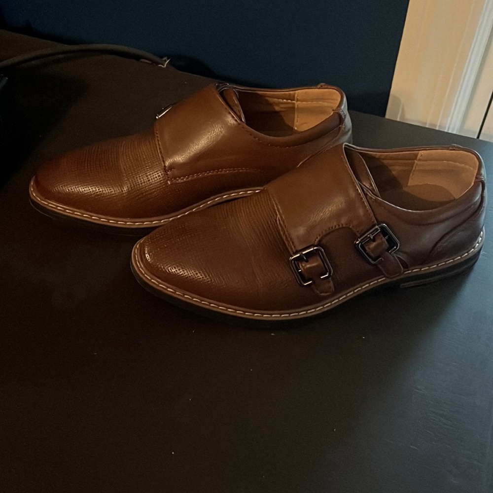 Boy’s brown church shoes